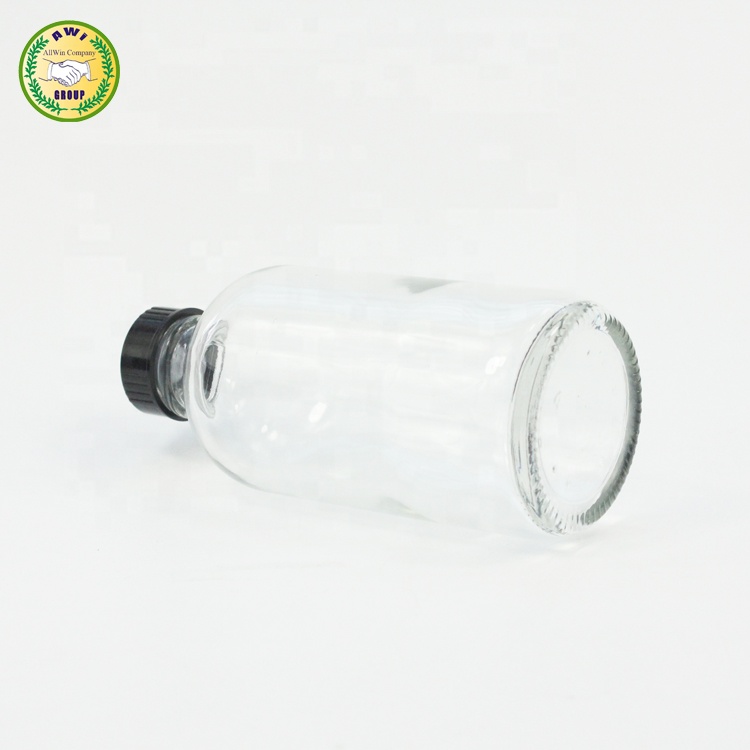 120ml 150ml Boston Round Glass Bottle with screw cap Glass oil Bottle cosmetic use