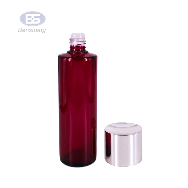 120ml 150ml Frosted glass lotion bottles series cosmetic skincare toner bottles packaging with metallic cap