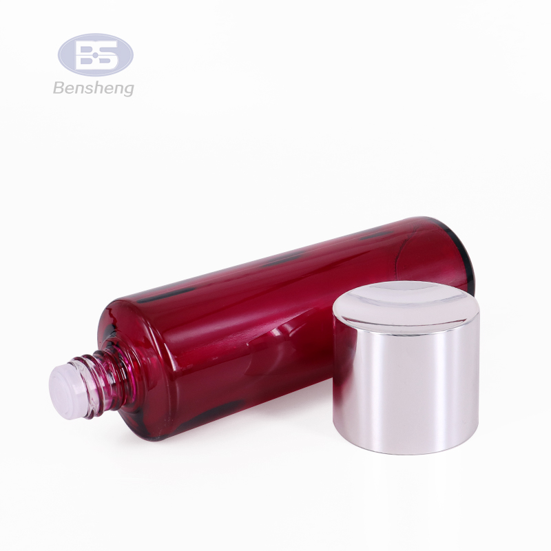 120ml 150ml Frosted glass lotion bottles series cosmetic skincare toner bottles packaging with metallic cap