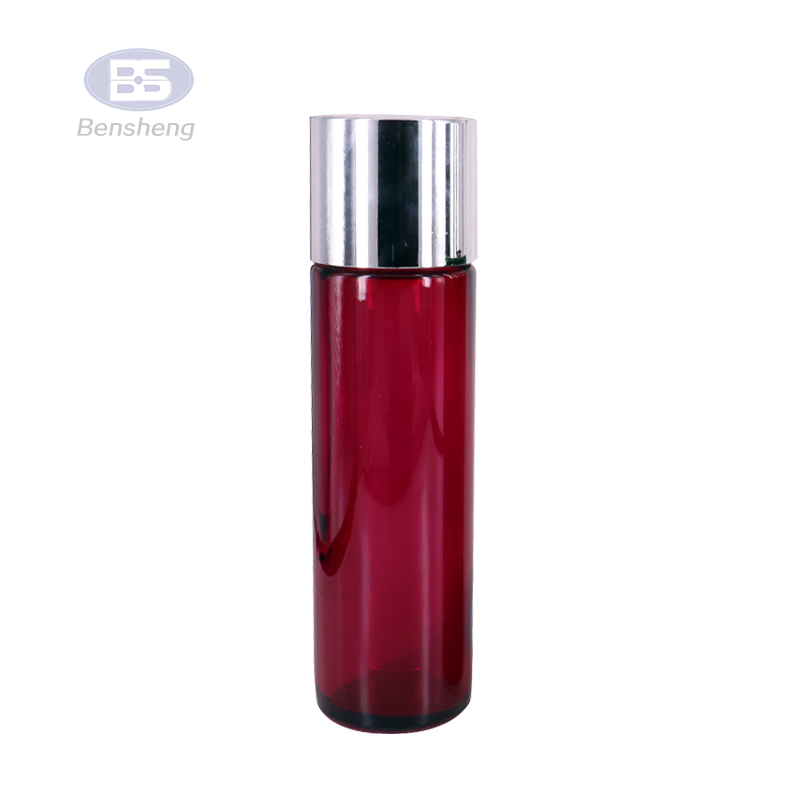 120ml 150ml Frosted glass lotion bottles series cosmetic skincare toner bottles packaging with metallic cap