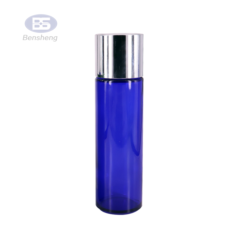 120ml 150ml Frosted glass lotion bottles series cosmetic skincare toner bottles packaging with metallic cap