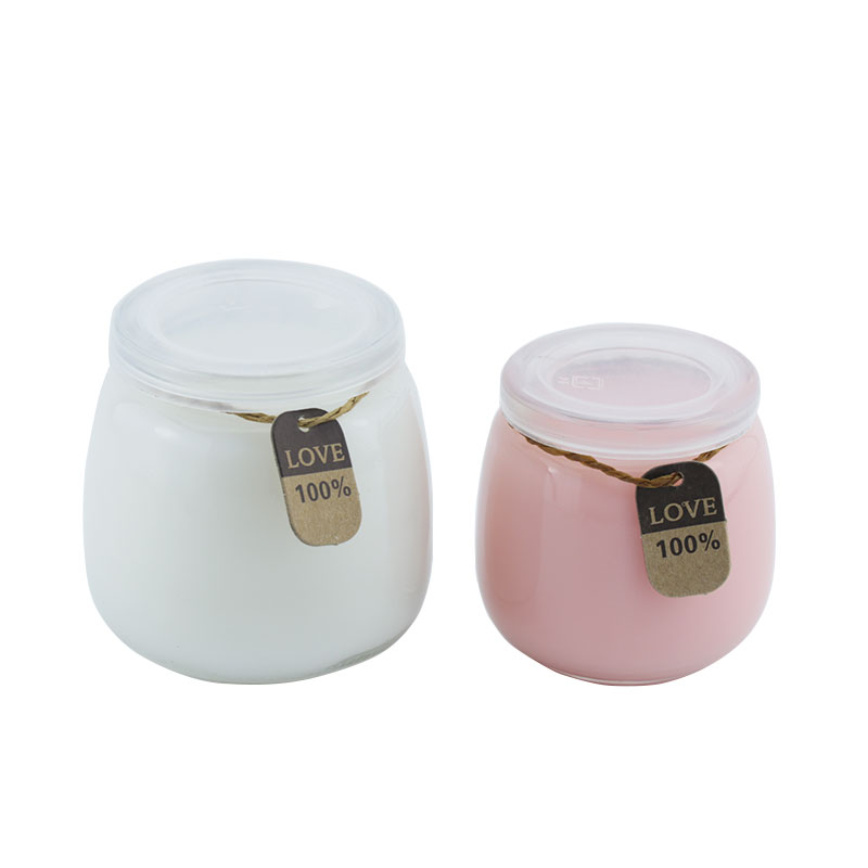 120ml 180ml 250ml Wholesale custom Frasco de vidrio jam yogurt bottle container pudding glass jar with lids