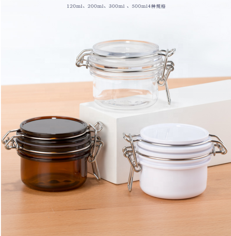 120ml 200ml 300ml 500ml pet cosmetic seal face cream jar