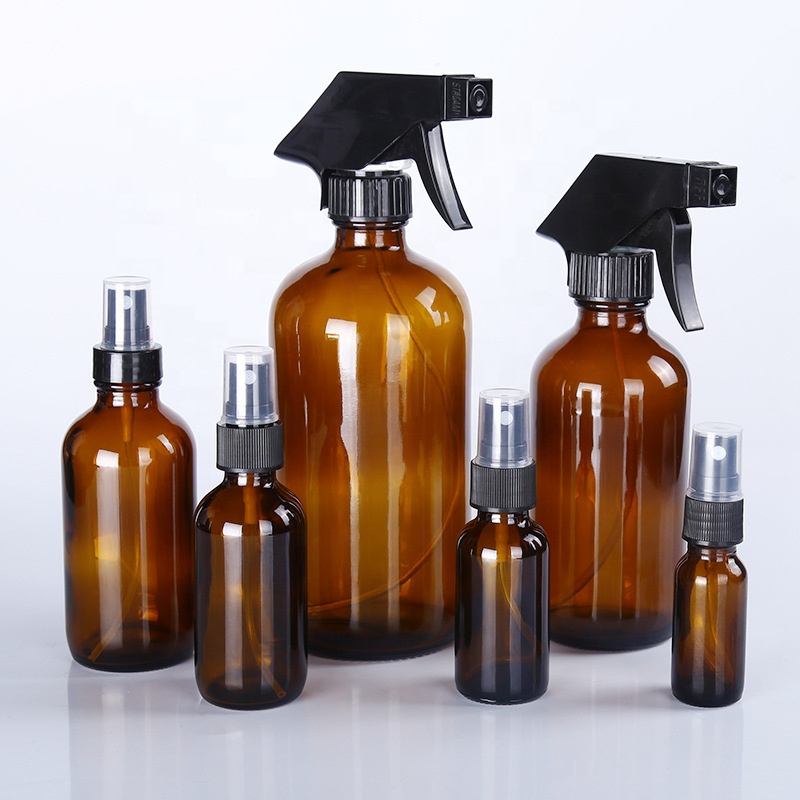 120ml 250ml 500ml boston round brown pharmaceutical glass bottle 1oz 2oz 4oz 8oz 16oz 32 oz 1000ml amber glass medicine bottles