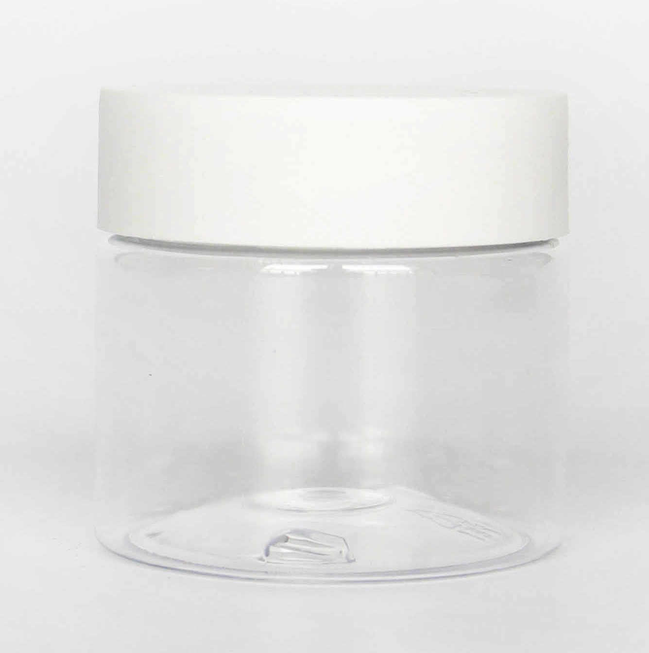 120ml 250ml 8oz 4oz 2oz Plastic Jar skincare packaging jar cream Jars straight-sided cream butter containers with white lid