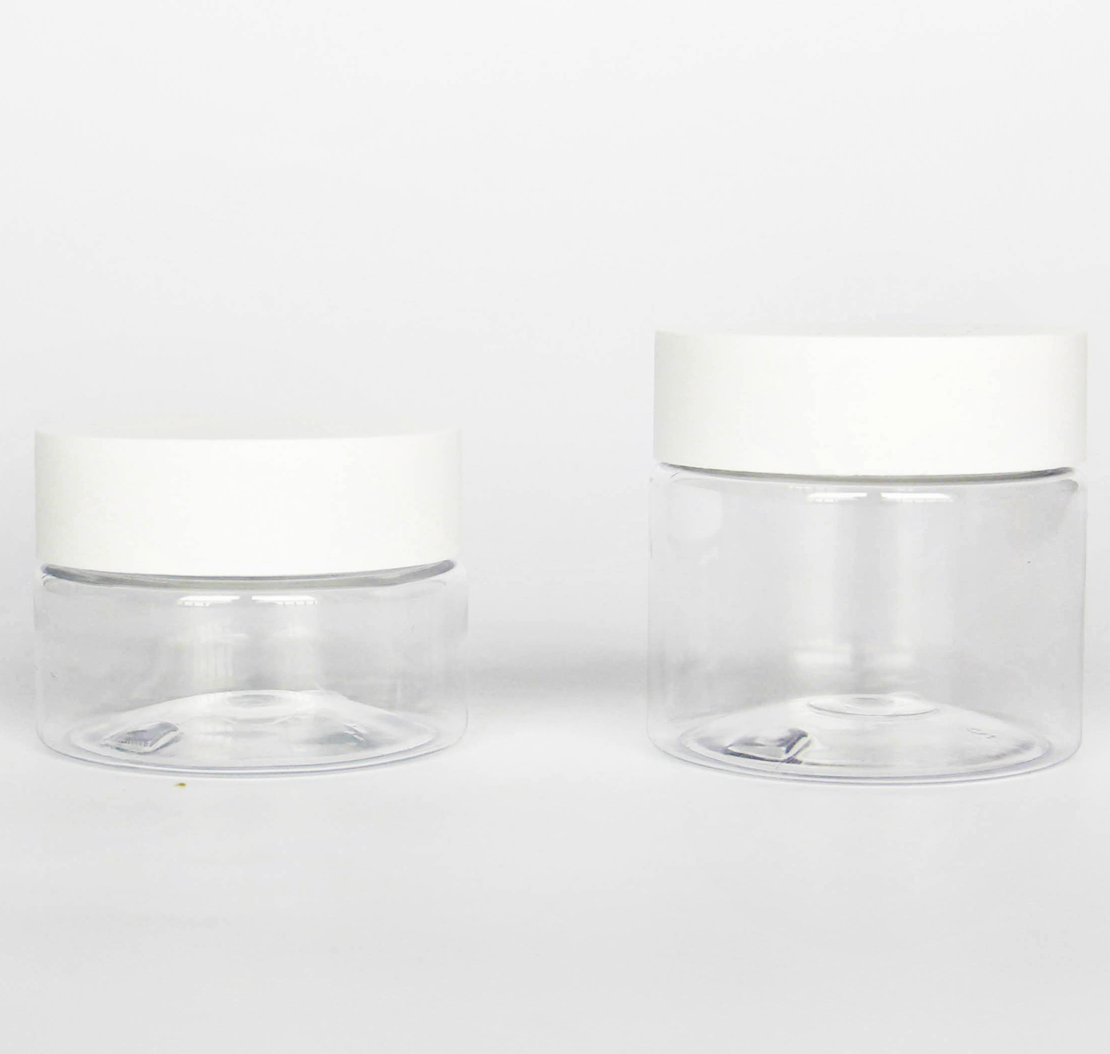 120ml 250ml 8oz 4oz 2oz Plastic Jar skincare packaging jar cream Jars straight-sided cream butter containers with white lid