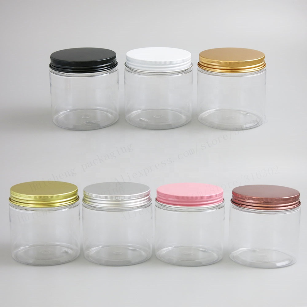 120ml 250ml Frosted PET High-Grade Skin Care Cosmetics Packaging Container Cream Jar with Aluminum Cover
