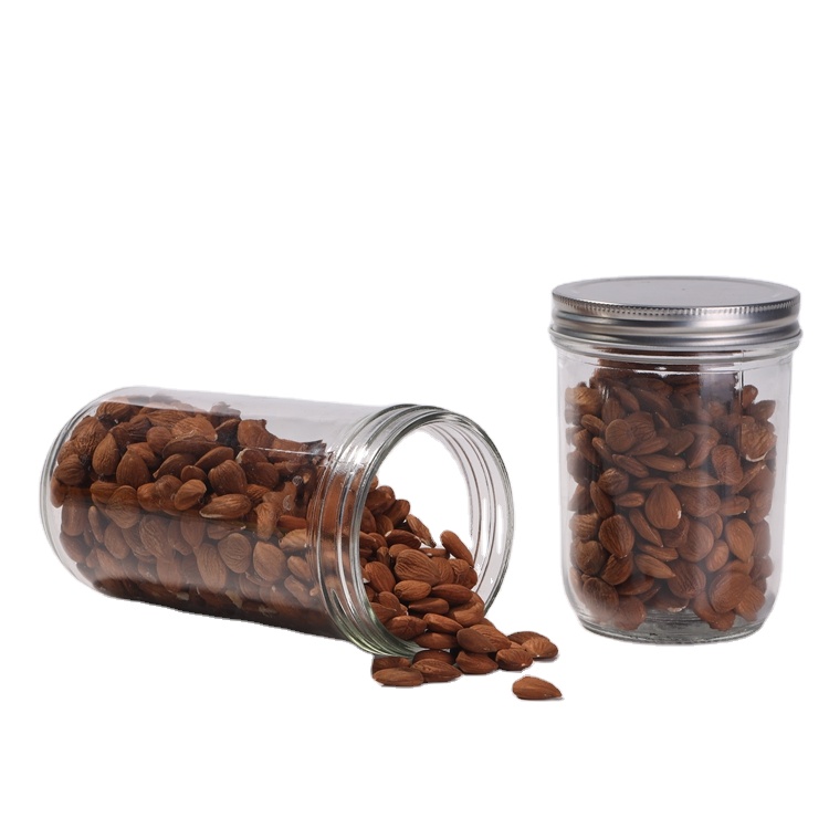 120ml 300ml 480ml 600ml glass jars wholesale food glass jar taper mason jar with lid