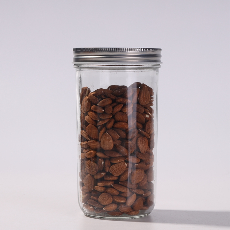 120ml 300ml 480ml 600ml glass jars wholesale food glass jar taper mason jar with lid