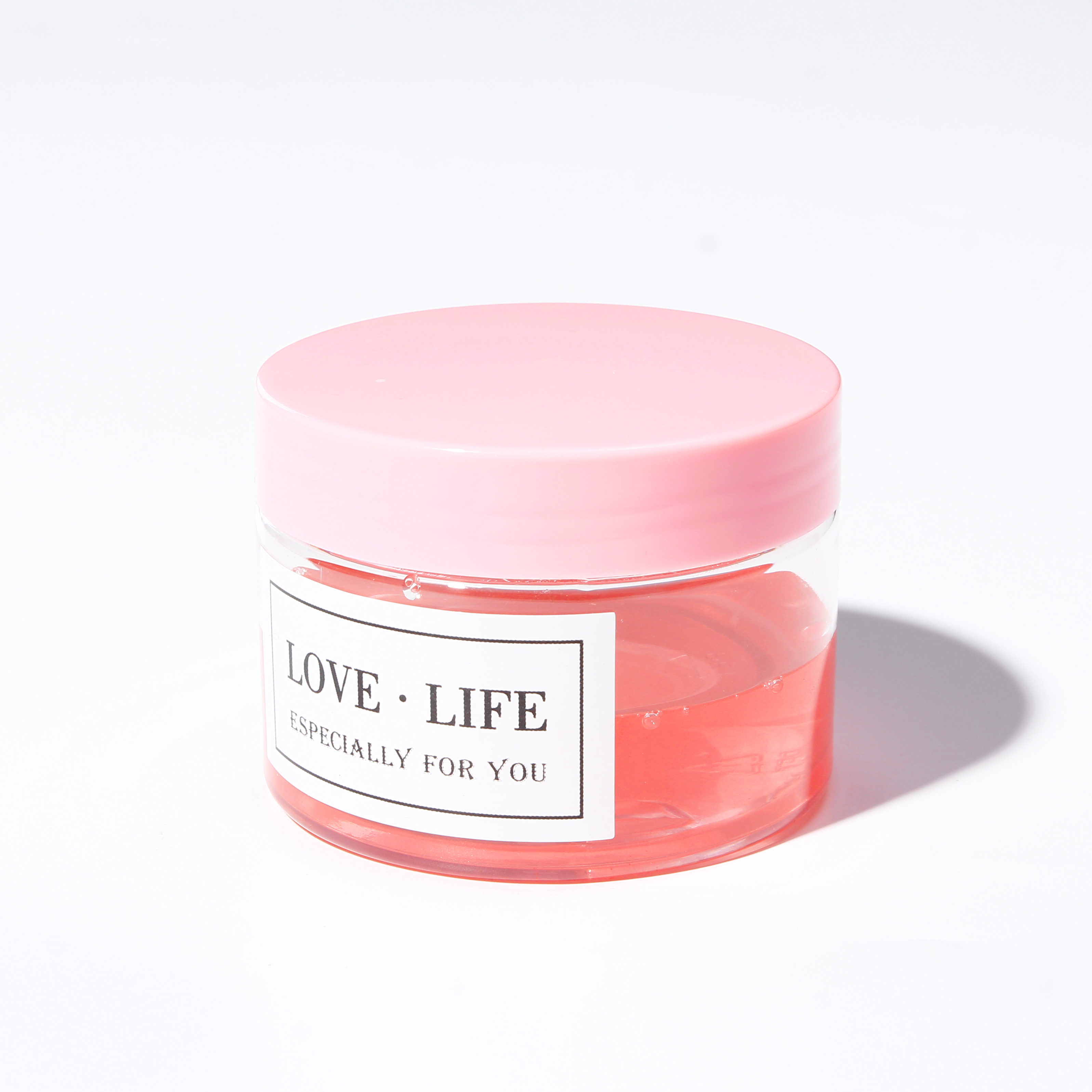120ml 4 oz Pink Plastic Jars with Lids Body Cosmetic Containers