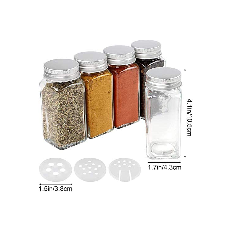 120ml 4 oz Spice Jars Small Glass Storage Jars With Lids