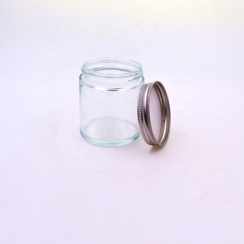 120ml 4 oz Wide Mouth Glass Peanut Butter Glass Jar Transparent round empty container glass bottles for spice nuts dried fruits