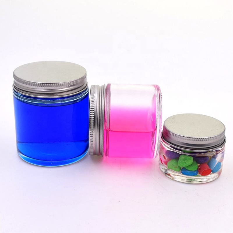 120ml 4 oz Wide Mouth Glass Peanut Butter Glass Jar Transparent round empty container glass bottles for spice nuts dried fruits