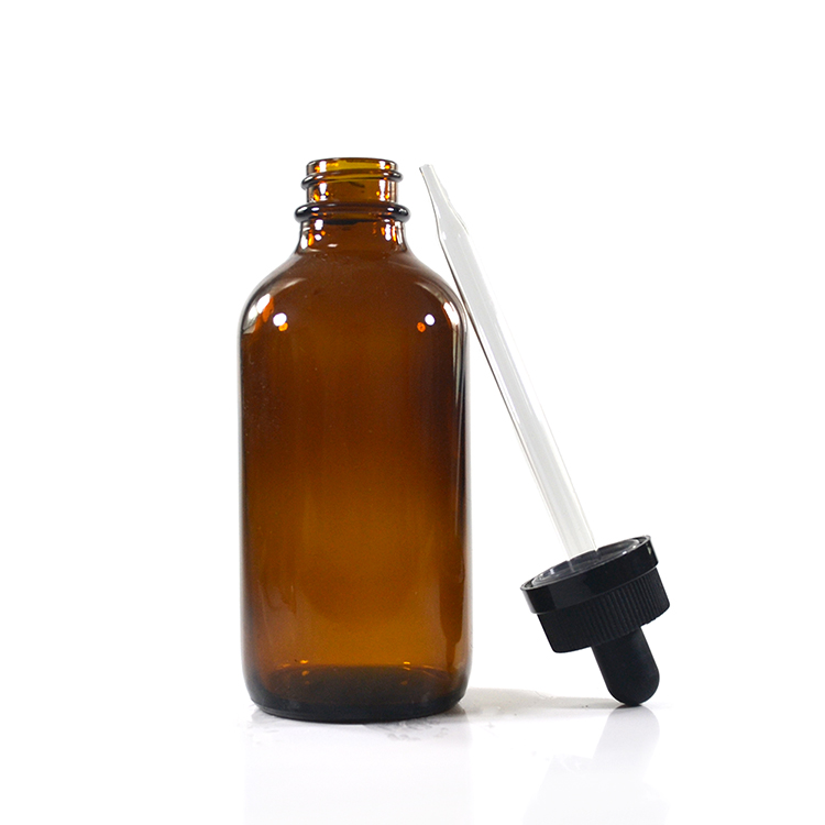 120ml 4oz Empty Essential oil serum lotion clear amber blue green white black frosted glass perfume dropper bottle with lid