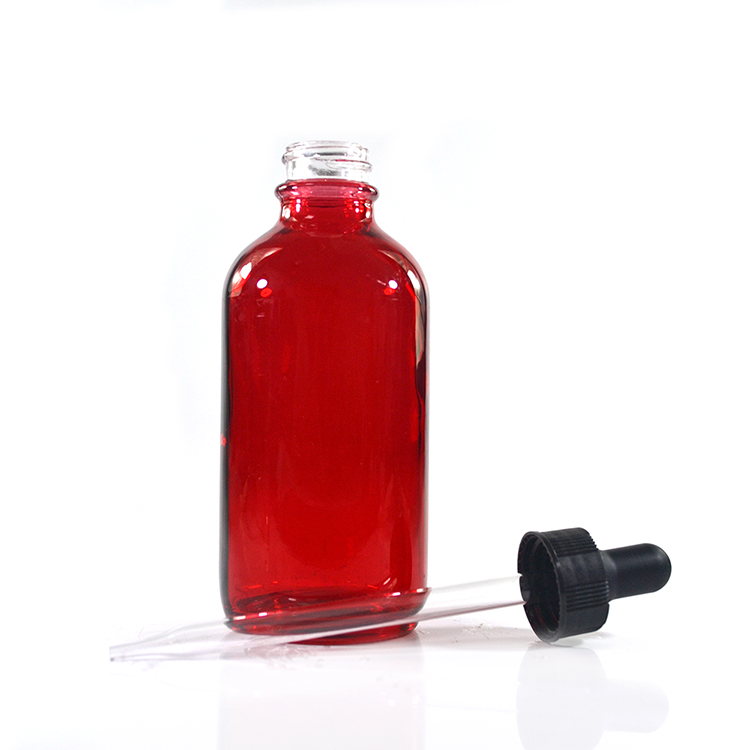 120ml 4oz Empty Essential oil serum lotion clear amber blue green white black frosted glass perfume dropper bottle with lid
