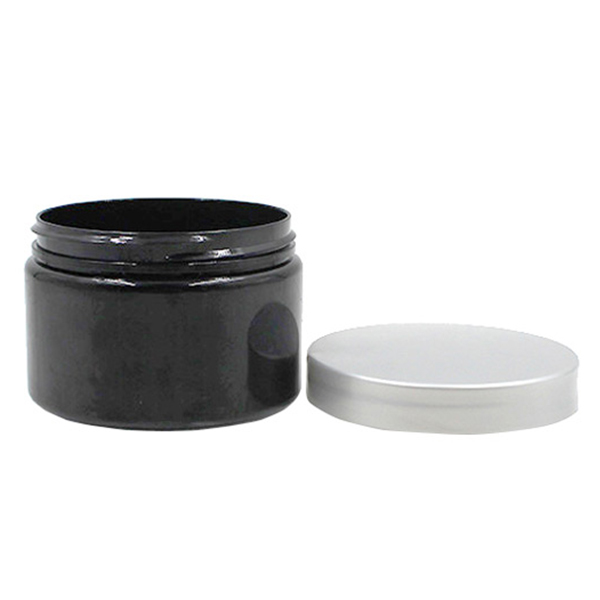 120ml 4oz Empty PET Body Butter Black Face Cream Cosmetic Plastic Jar
