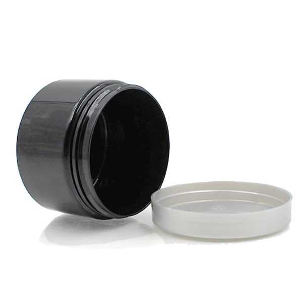 120ml 4oz Empty PET Body Butter Black Face Cream Cosmetic Plastic Jar