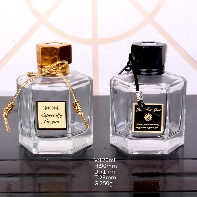 120ml 4oz Home decoration hexagonal aromatherapy aroma difuser perfume bottle