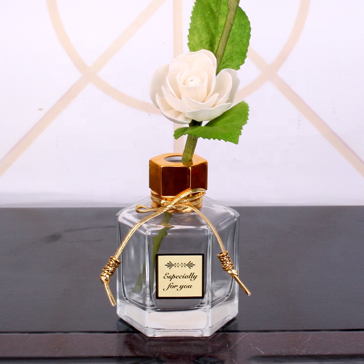 120ml 4oz Home decoration hexagonal aromatherapy aroma difuser perfume bottle