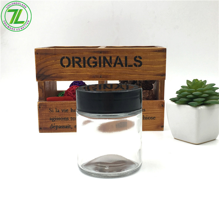 120ml 4oz Straight Sided Glass Jar Weeds Jar Child Resistant Jar With Child Proof Lid