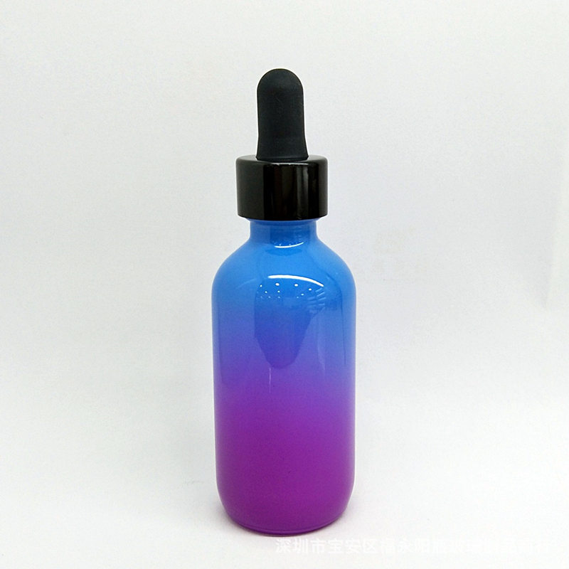 120ml 4oz clear amber blue boston round glass bottle with pump