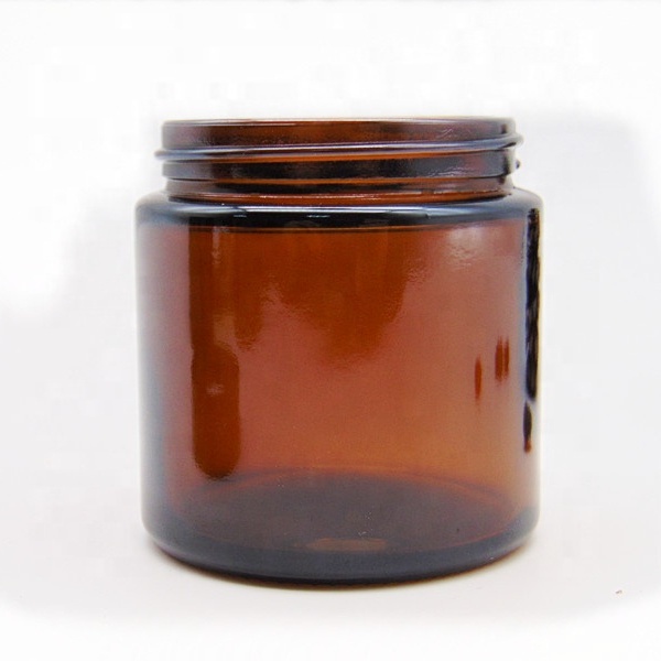 120ml Custom Cream Food Jam container Amber Glass Jar With Metal Screw Lids