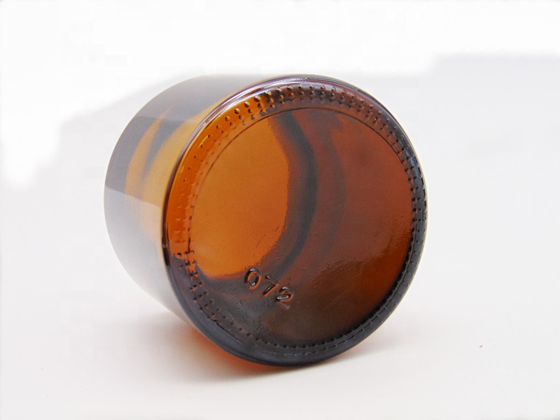 120ml Custom Cream Food Jam container Amber Glass Jar With Metal Screw Lids