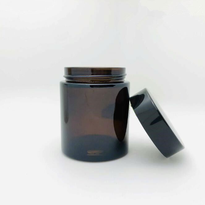 120ml Glass Bottle Cream Jar Wood Grain Cap Plastic Cap Glass Bottle