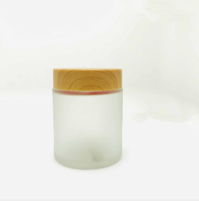 120ml Glass Bottle Cream Jar Wood Grain Cap Plastic Cap Glass Bottle