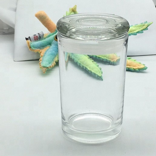 120ml Hemp Glass Jars with Custom Spray Color Jars 90ml Storage Herb Transparent Clear