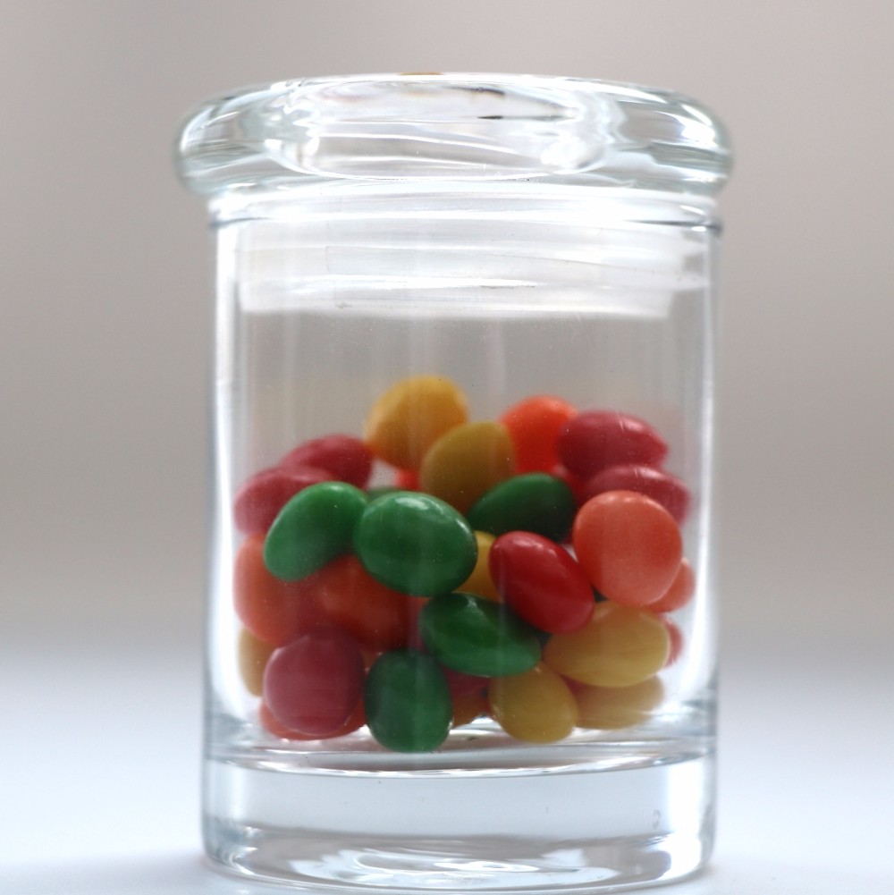 120ml Hemp Glass Jars with Custom Spray Color Jars 90ml Storage Herb Transparent Clear