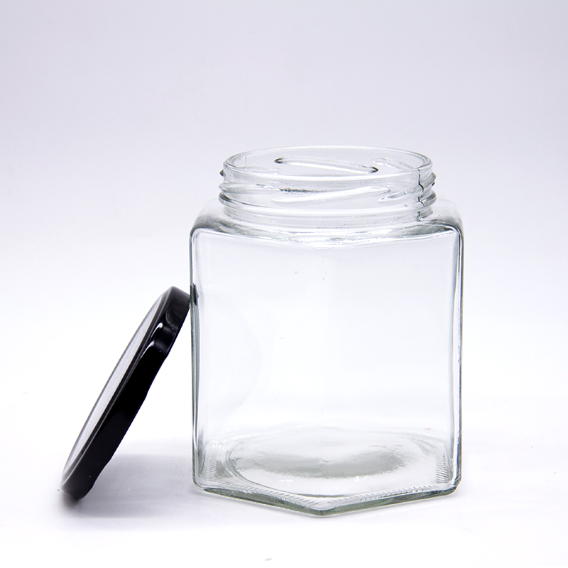 120ml Hexagonal Shape Honey Jar with Lid for Store Food for free samples