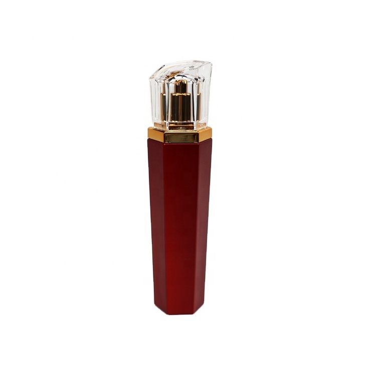 120ml Luxurious upscale frosted ren glass lotion perfume bottle with Transparent cap glass bottles  essential oil bottle