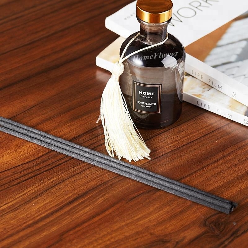 120ml Rubber Stopper Amber Color Reed Diffuser Glass Bottle with Tassel