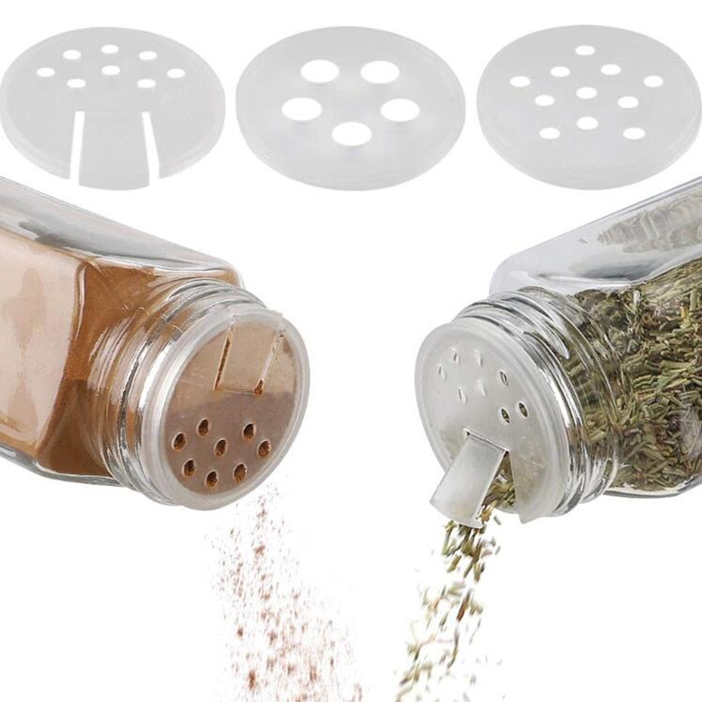 120ml Square Clear Glass Jars With Metal Lids Kitchen Spice Canister Spice Glass Containers