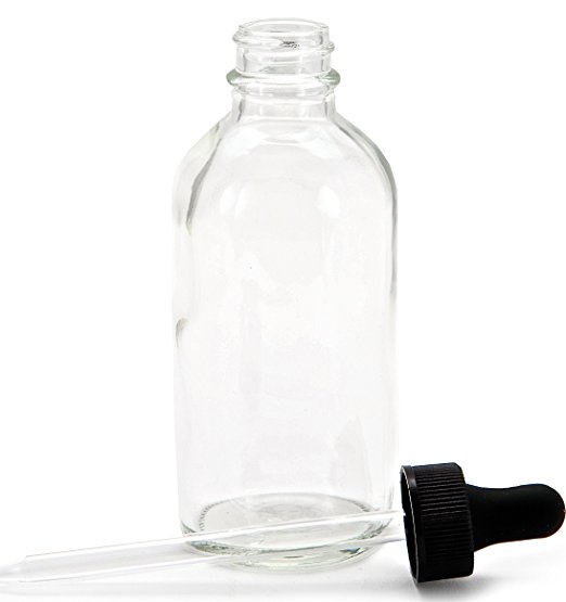 120ml clear round shaped empty glass bottle 4 oz dropper Essential oil bottle