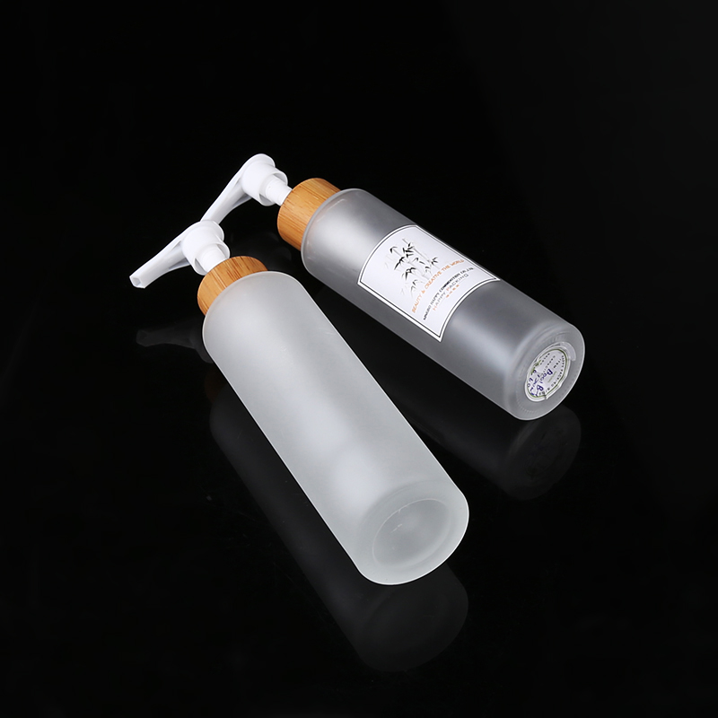 120ml eco friendly emptylotion pump bottle with bamboo pump