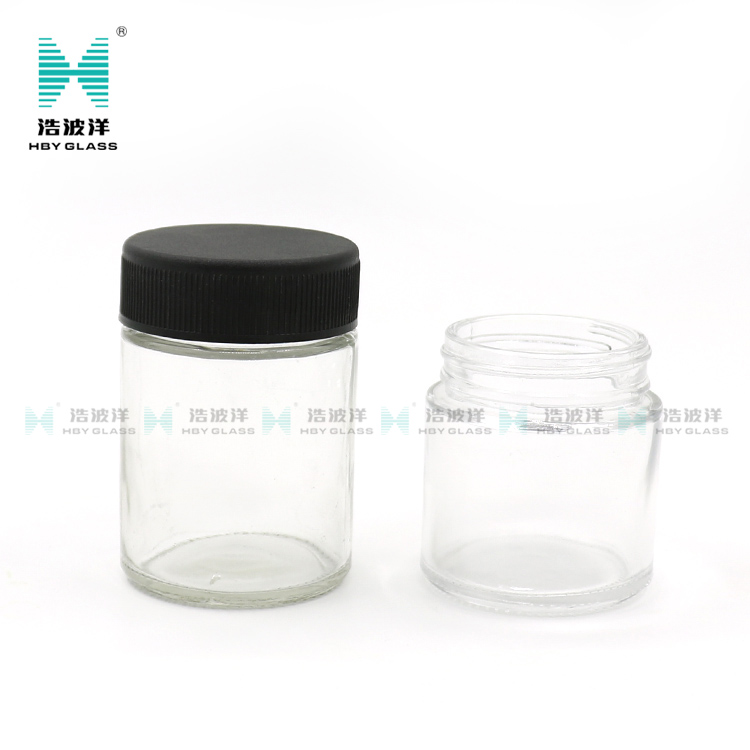 120ml empty child resistant cosmetic packaging glass cream balm jar with child proof cap