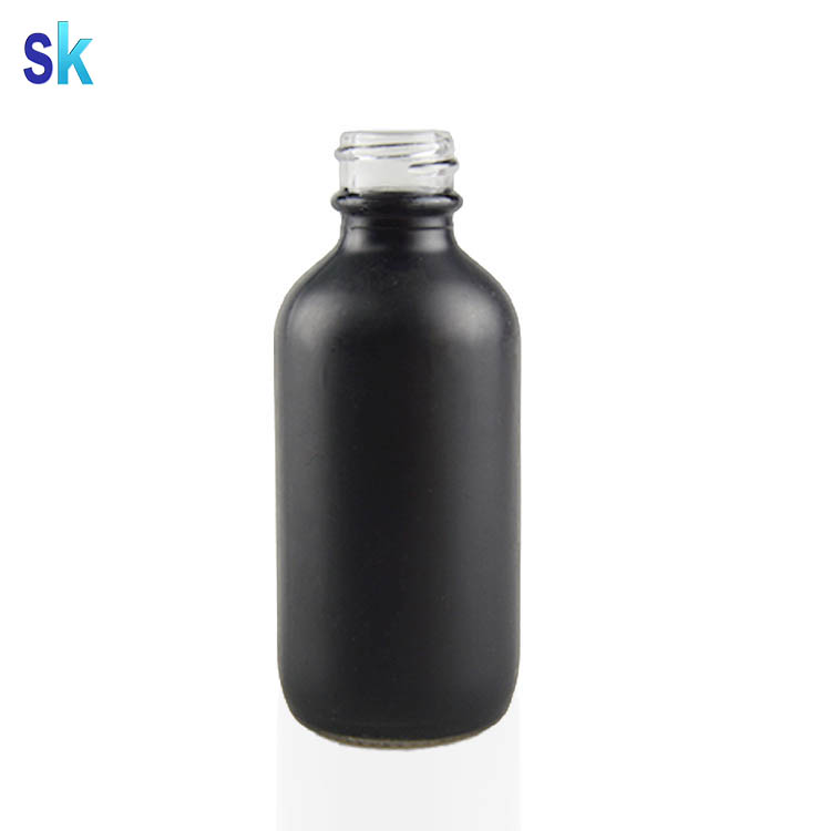 120ml frosted black boston round eliquid juice glass pipette bottle