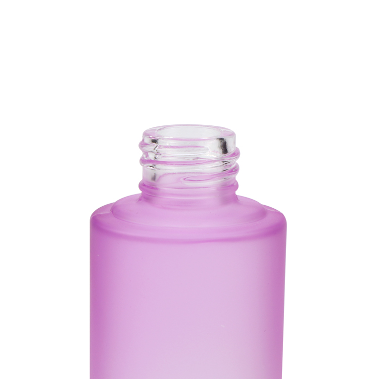 120ml glass cosmetic packaging bottle Gradient purple bouteille en verre colored glass canisters cosmetics package