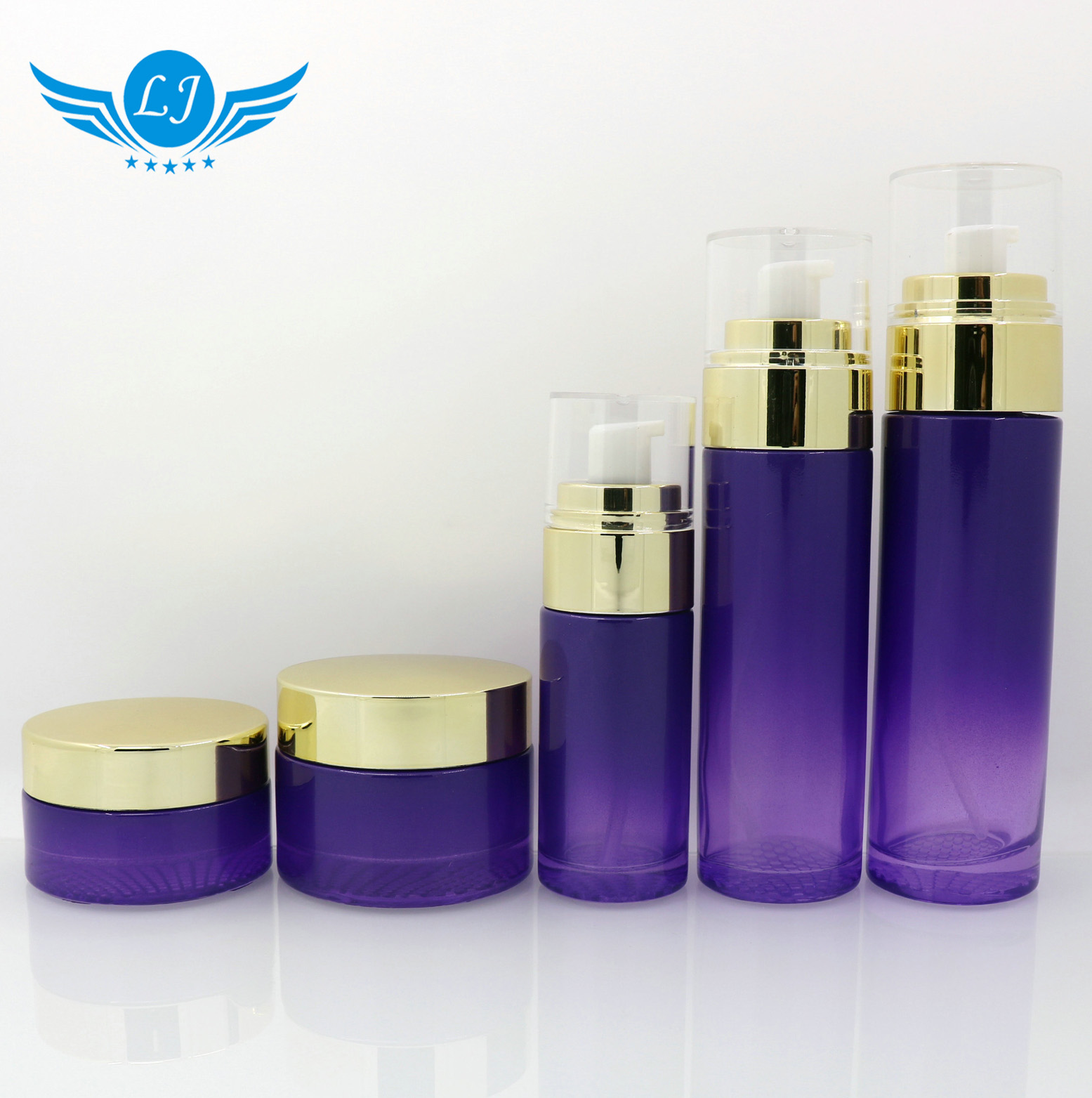 120ml oud oil bottle skincare packaging set cosmetic slanted shoulder glass bottle
