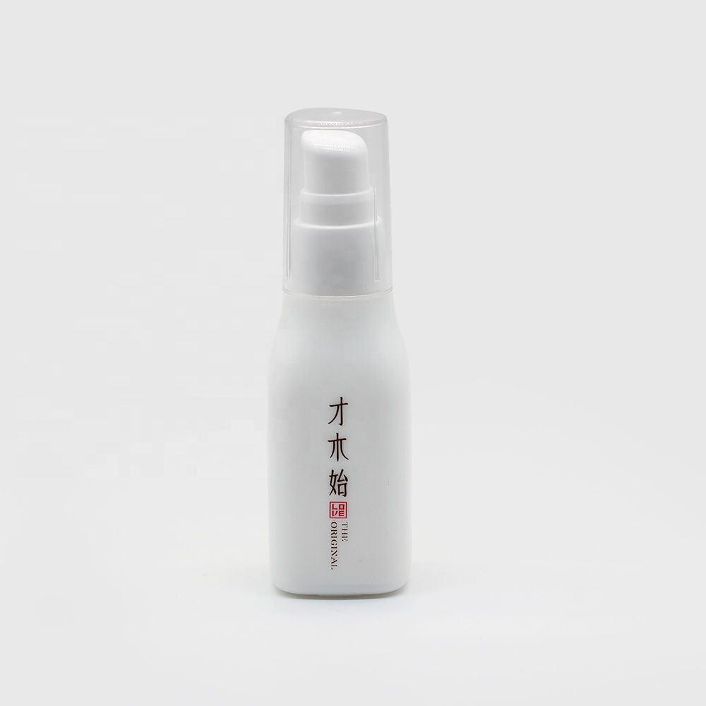 120ml square liquid white glass bottle for skin care opal glass bottle for cosmetics