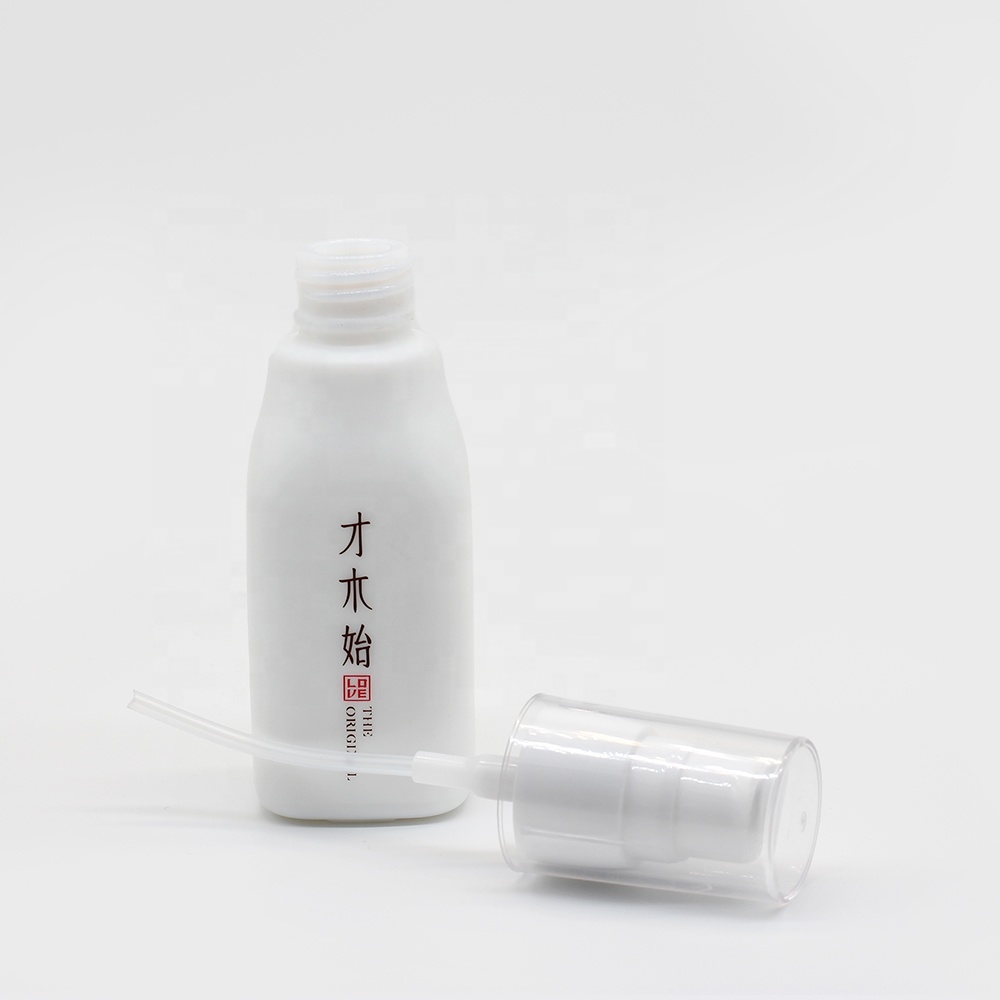 120ml square liquid white glass bottle for skin care opal glass bottle for cosmetics