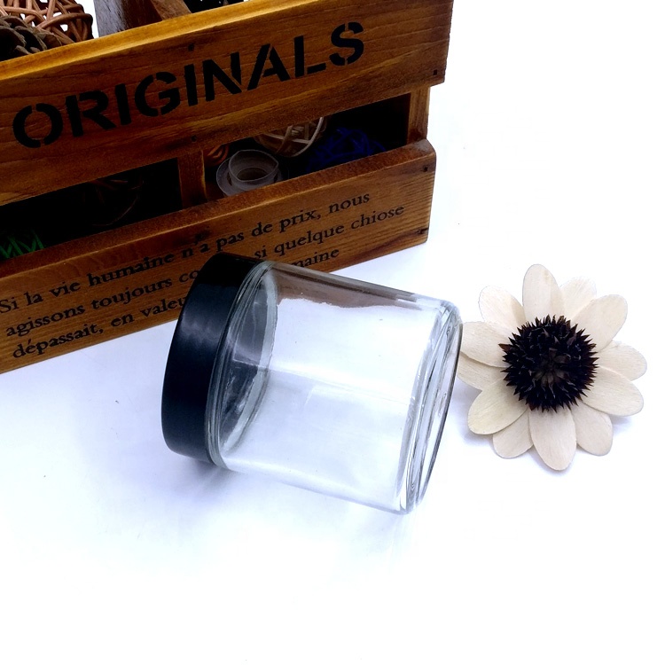120ml stash package straight sided sugar scrub bottle 4oz bath salts glass jar with plastic lids for herbs cream CBD flower food