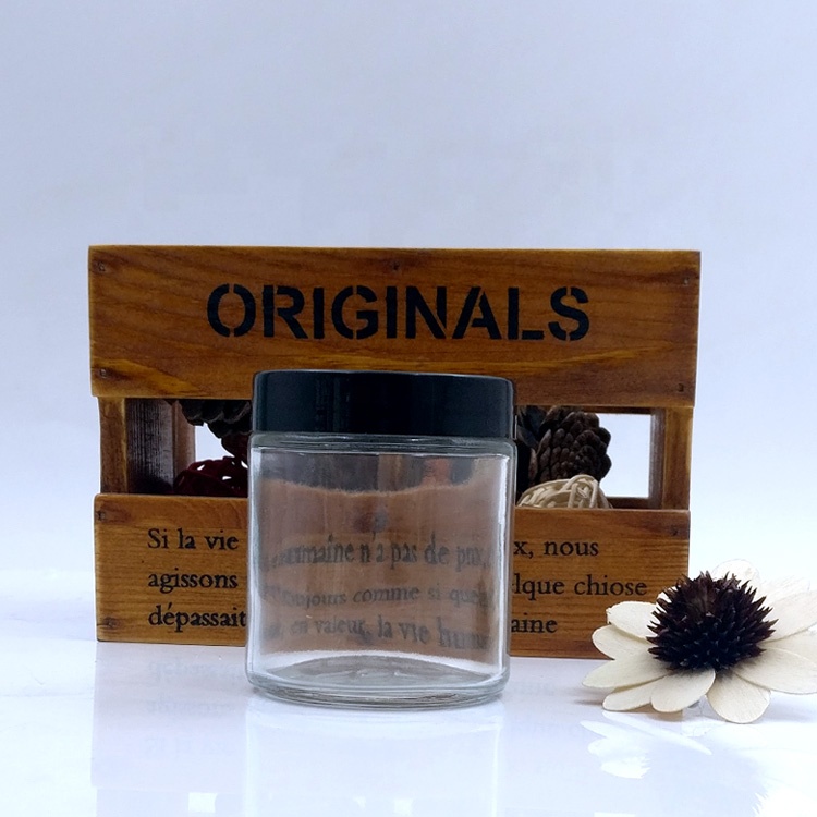 120ml stash package straight sided sugar scrub bottle 4oz bath salts glass jar with plastic lids for herbs cream CBD flower food