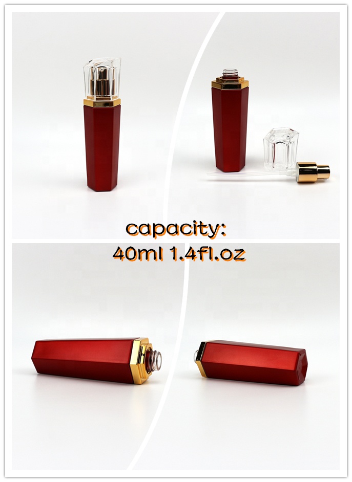 120ml100ml90ml60ml20g30g50g Best-selling Red Glass Perfume Bottle and Face Cream Jar Suit Lotion Packaging Bottle Glass bottles