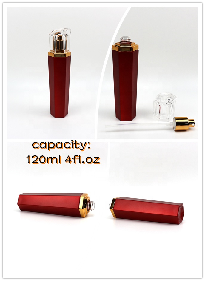 120ml100ml90ml60ml20g30g50g Best-selling Red Glass Perfume Bottle and Face Cream Jar Suit Lotion Packaging Bottle Glass bottles