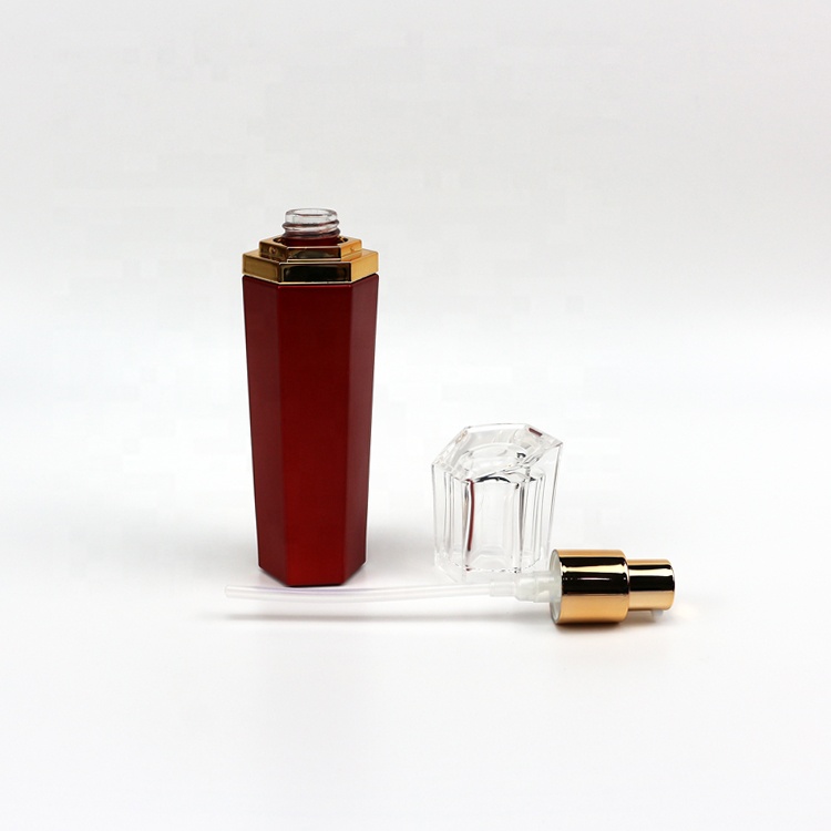 120ml100ml90ml60ml20g30g50g Best-selling Red Glass Perfume Bottle and Face Cream Jar Suit Lotion Packaging Bottle Glass bottles