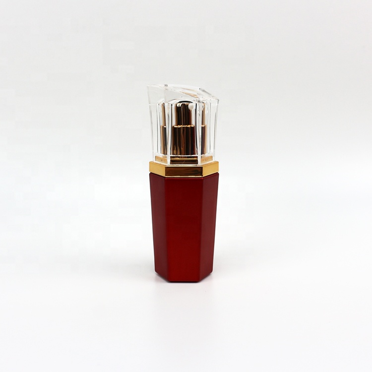 120ml90ml60ml40ml20g30g50g Luxurious upscale matte red glass lotion liqud bottle and face cream jar suit cosmetic packaging