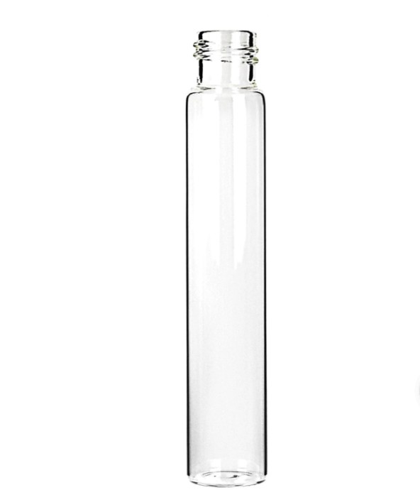 120mm Child Resistant Clear Glass Tube w/Black CR cap 400 Count